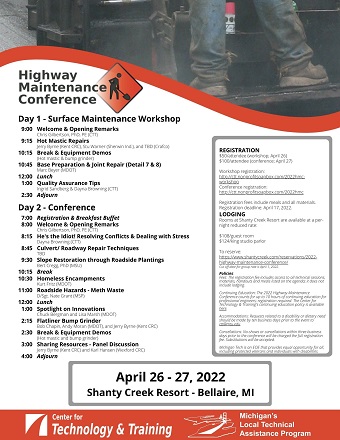 Highway Maintenance Conference 2022 agenda